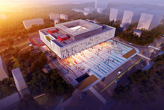 文體中心方案一鳥瞰黃昏.